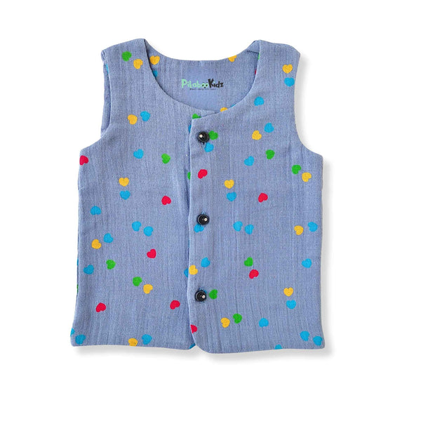 Muslin Double layer Vest 0-3M – Hearts