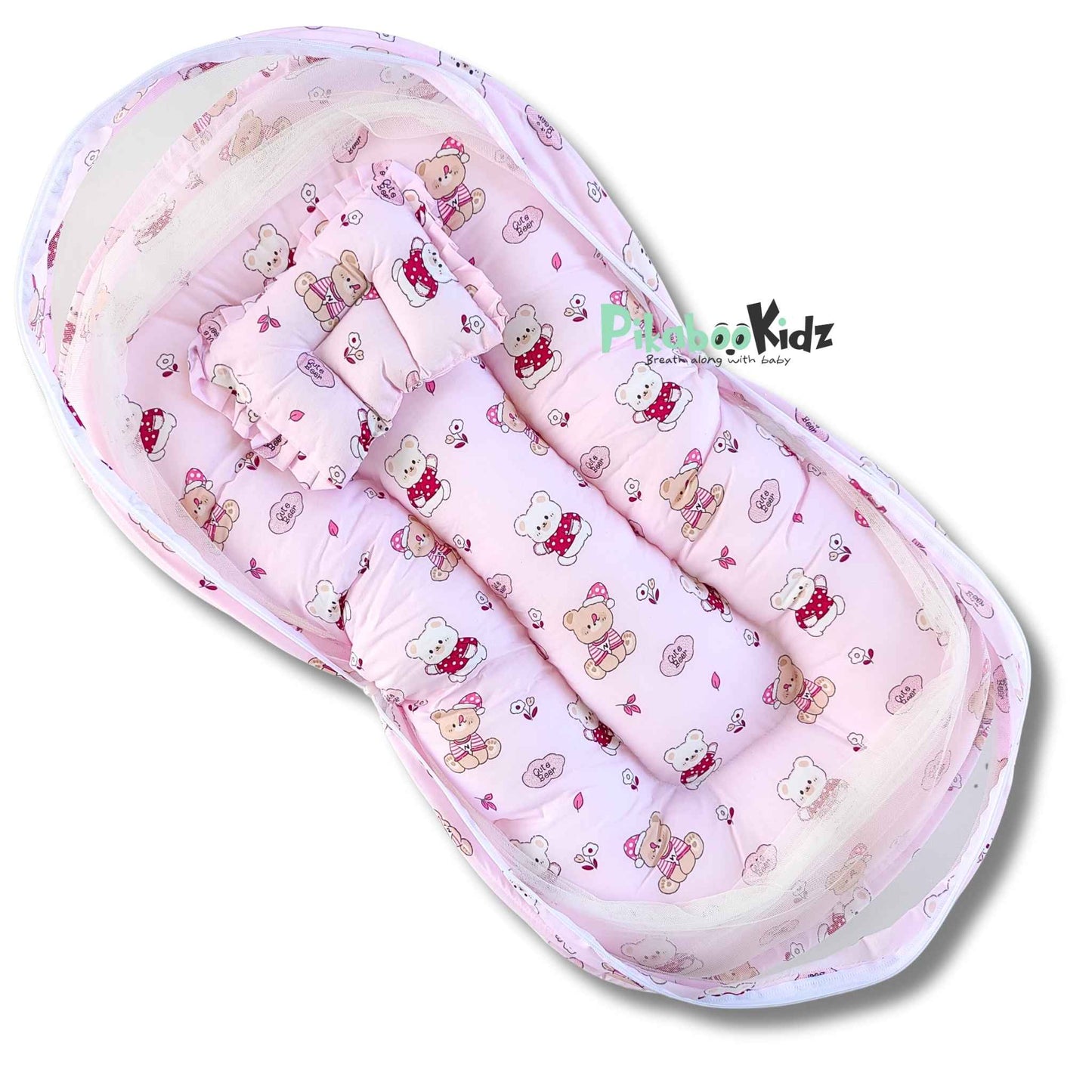 Baby Net BED – Pink Cute Bear