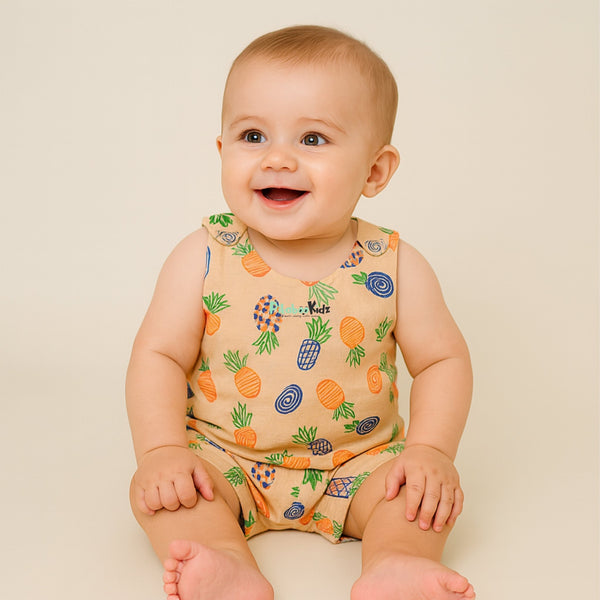 Muslin Vest & Shorts Set 0-3 M - Pineapple - alt view