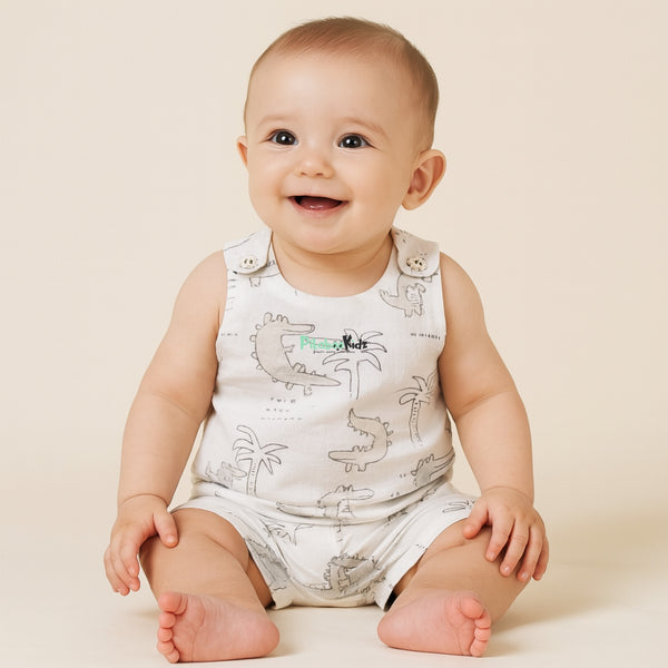 Muslin Vest & Shorts Set 0-3 M - Crocs - alt view