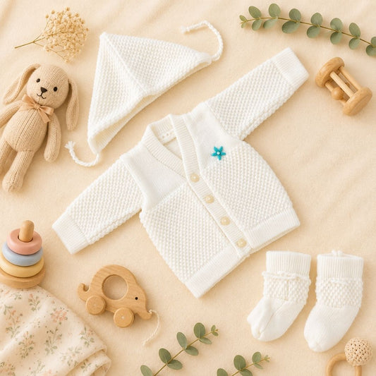 Woolen Sweater 0-3M - off white