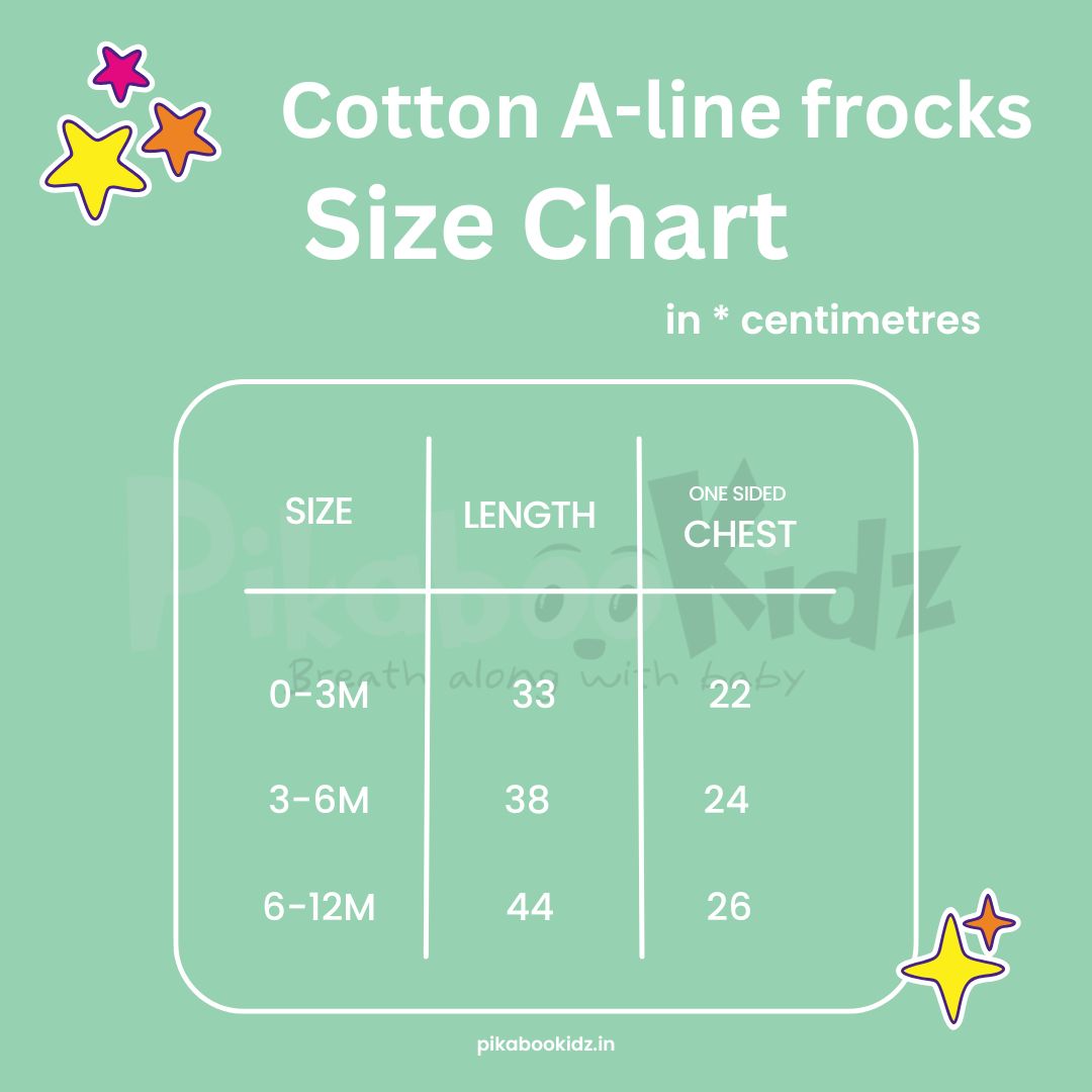 Cotton A-line frock 0-3M - Sun
