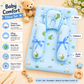 Muslin bed with Bolsters and pillow Green