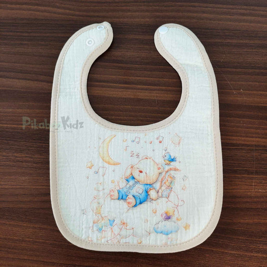 Muslin Bib - Relaxing teddy