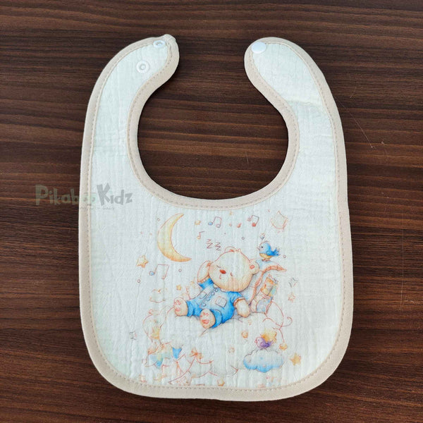 Muslin Bib - Relaxing teddy