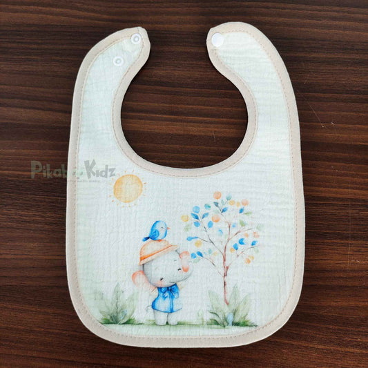 Muslin Bib - Baby Elephant