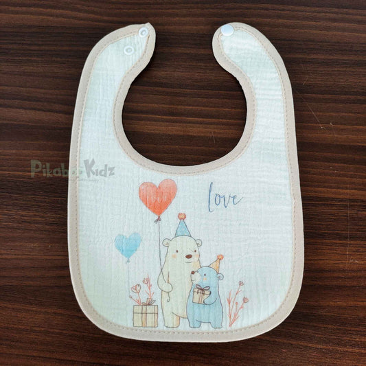 Muslin Bib - Party Bear