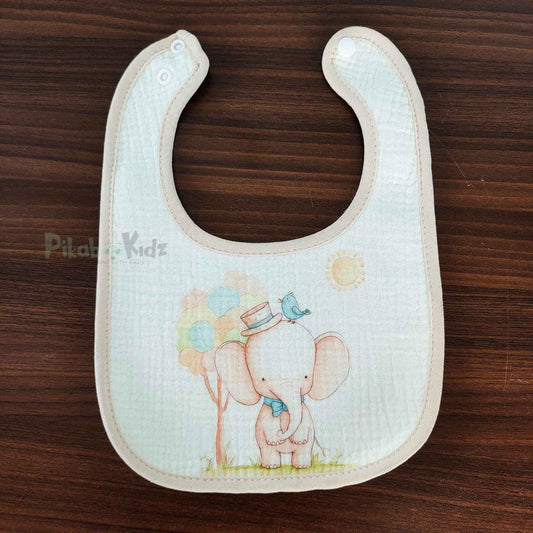 Muslin Bib - Summer Elephant