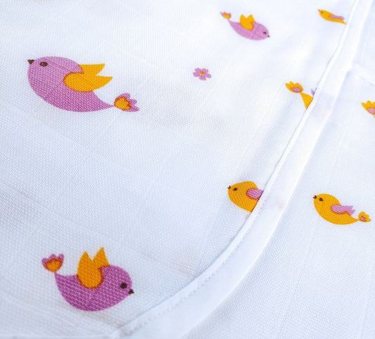 Muslin Hooded Towel – Birds