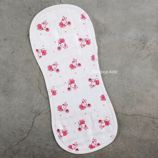 Muslin Burp Cloth – Bunny with balloons