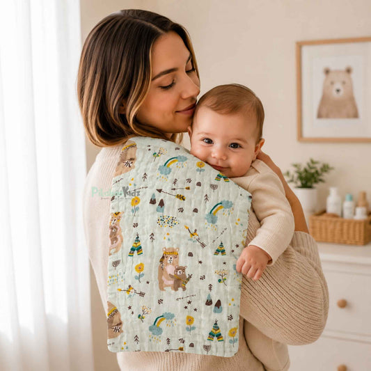 Muslin Burp Cloth 25*50 cms – Little Explorer