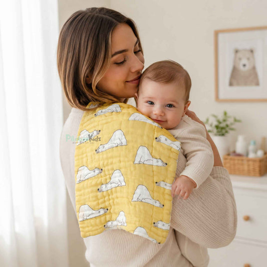 Muslin Burp Cloth 25*50 cms – Polar Snuggles