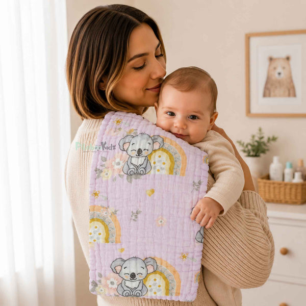 Muslin Burp Cloth 25*50 cms – Dreamy Koala