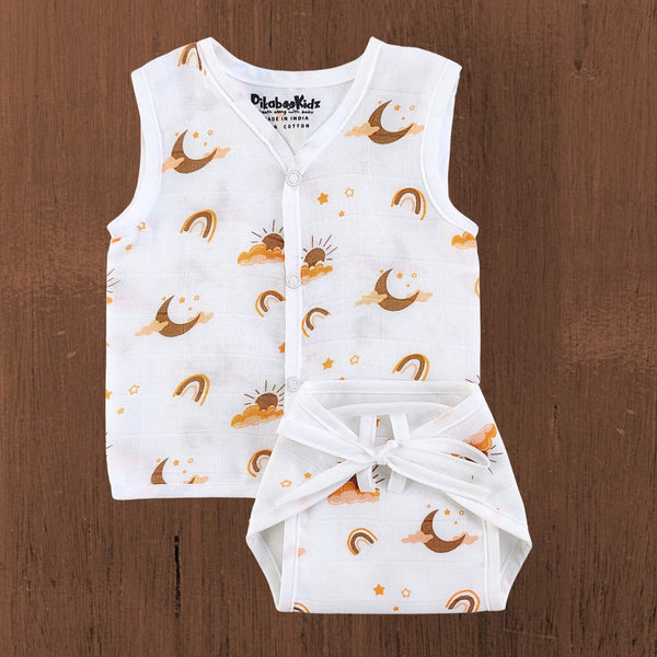 Button Jabla & Nappy set – Cloud Moon Star
