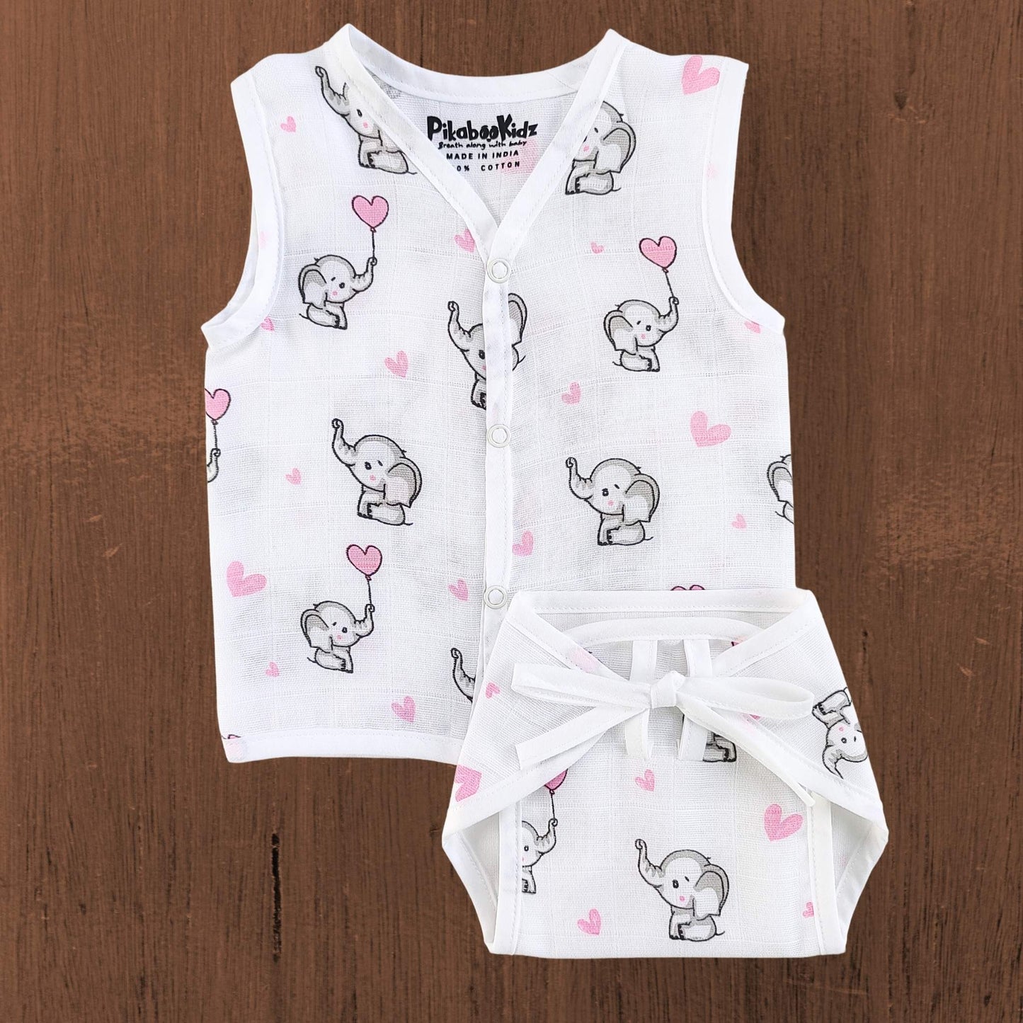 Button Jabla & Nappy set – Baby Elephants