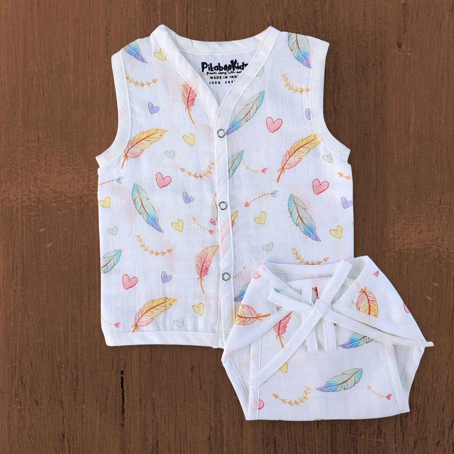 Muslin Button Jabla & Nappy set Combo NB to 3M