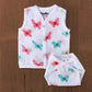 Muslin Button Jabla & Nappy set Combo