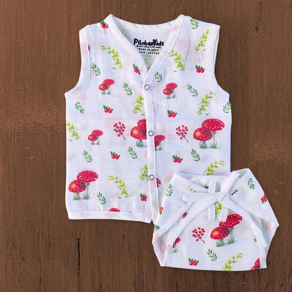 Muslin Button Jabla & Nappy set Combo NB to 3M - alt view