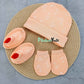 Organic cotton Cap mittens Booties – Orange