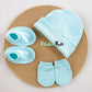 Organic cotton Cap mittens Booties – Aquablue