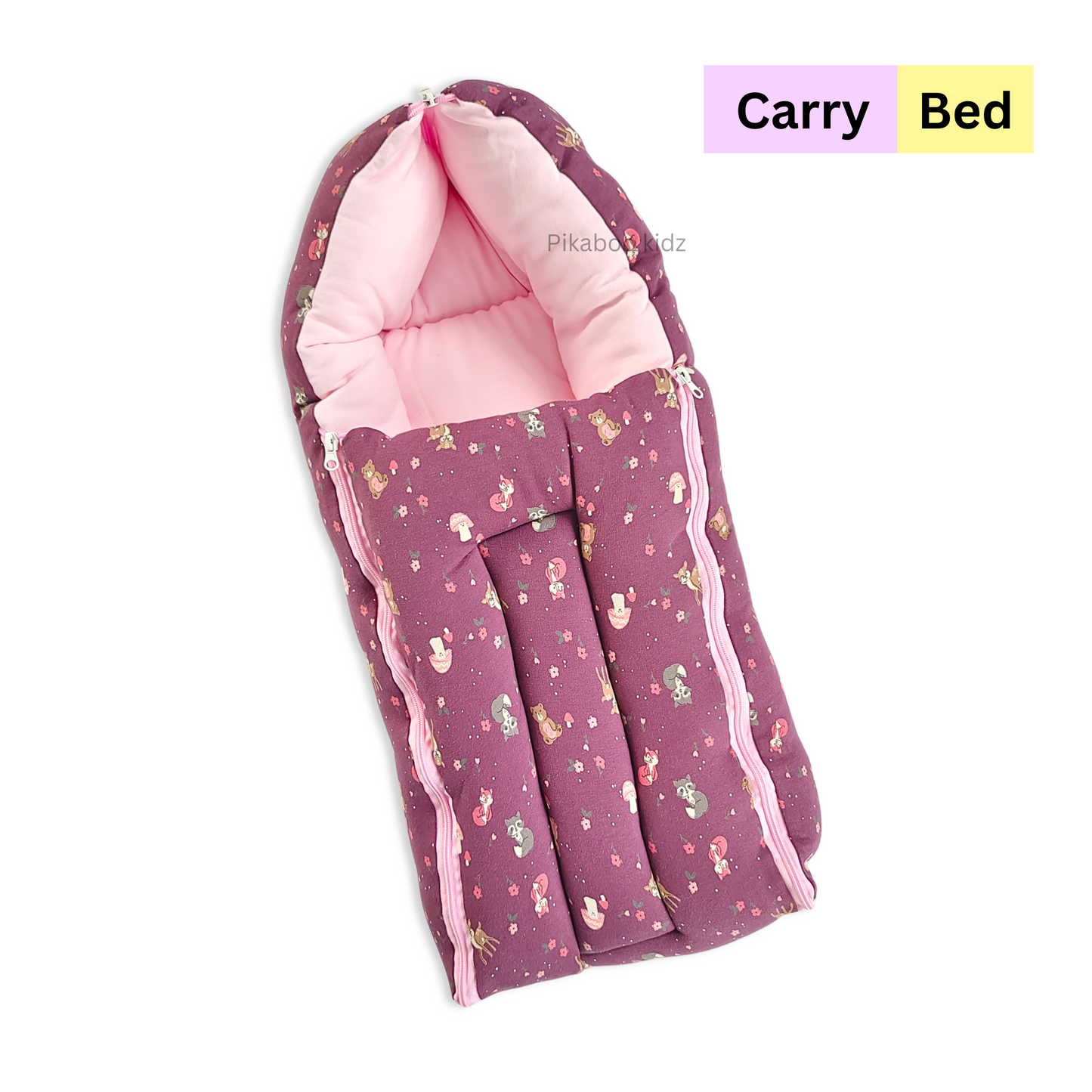 Cotton Carry Bed – Burgundy