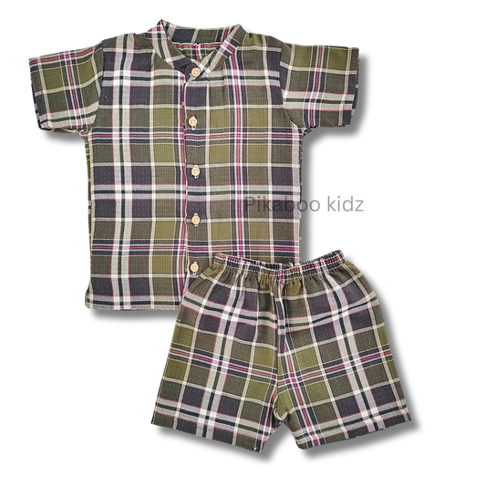 Muslin Sleeve Collar Coords 6-9M (1)