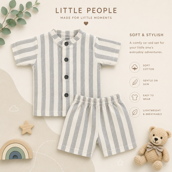 Muslin mandarin Collar Coords - alt view
