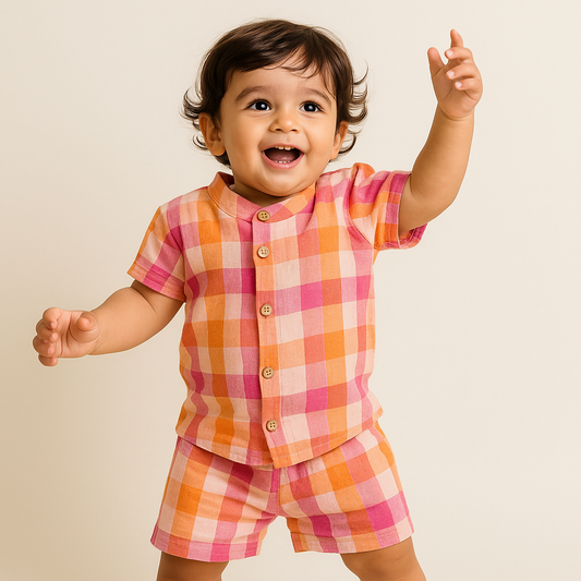 Muslin Sleeve Collar Coords 12-18 M (1)