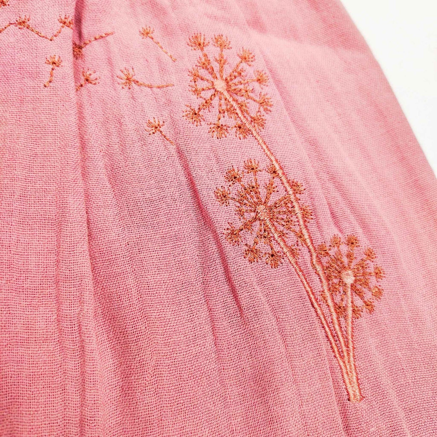 Muslin Button Sleeve Frock Colors – Burgundy