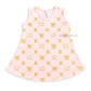 Cotton A-line frock 3-6M -pink heart