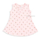 Cotton A-line frock 3-6M - Peach flowers