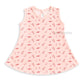 Cotton A-line frock 3-6M - peach leaf