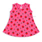 Cotton A-line frock 3-6M - Strawberry