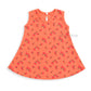 Cotton A-line frock 0-3M - red