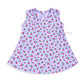 Cotton A-line frock 3-6M - purple