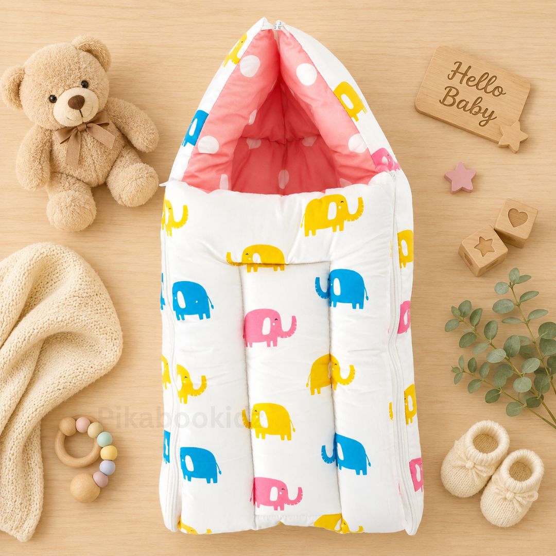 Cotton Carry Bed – Elephants