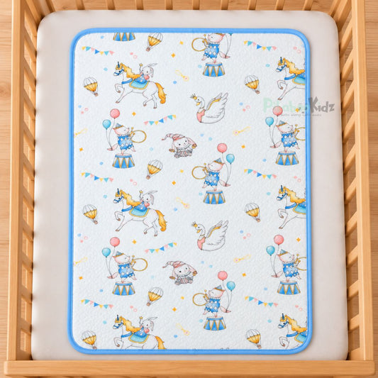 Muslin Cotton Waterproof Baby Dry Sheet - Circus