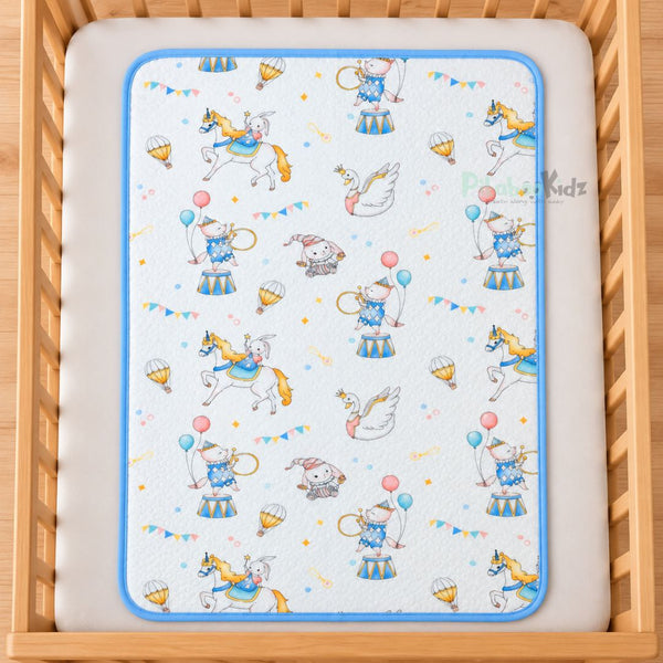 Muslin Cotton Waterproof Baby Dry Sheet - Circus
