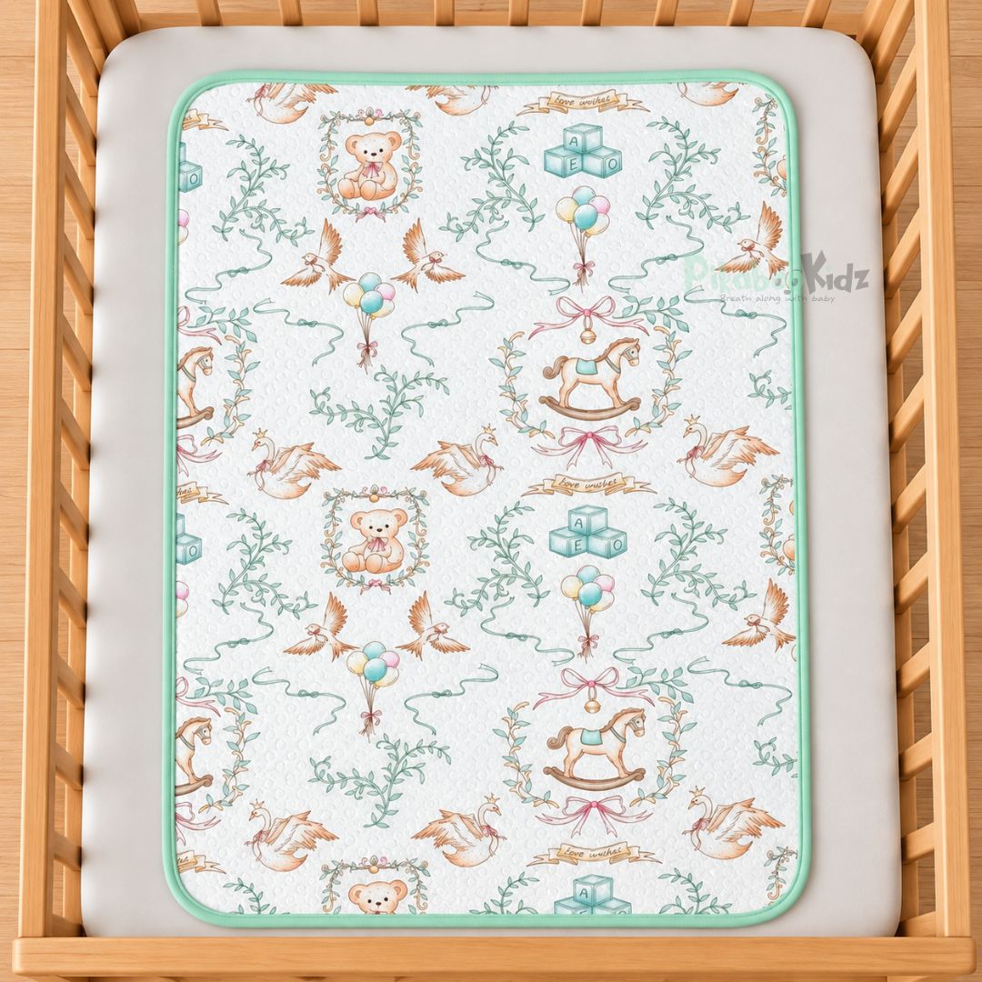 Muslin Cotton Waterproof Baby Dry Sheet - Rocker teddy