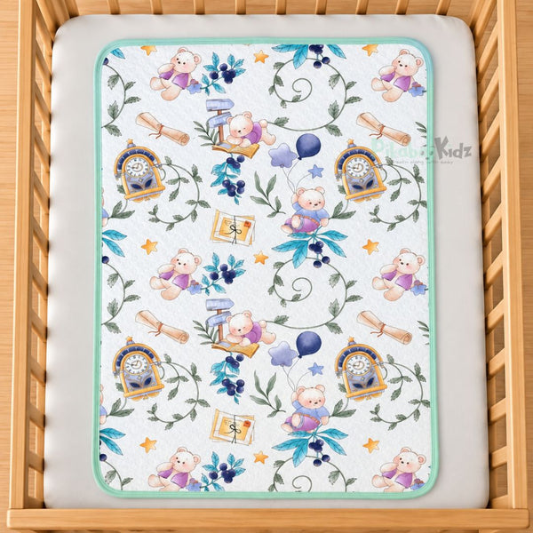 Muslin Cotton Waterproof Baby Dry Sheet - Blueberries