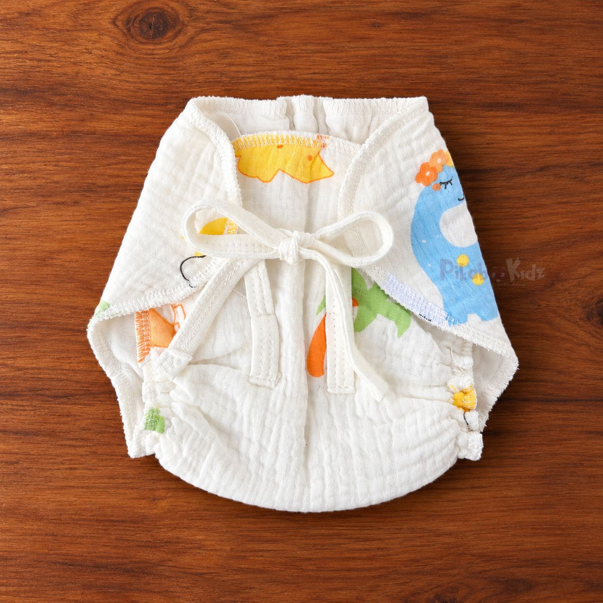 Crinkle Muslin Baby Nappy – Soft Printed Cloth Nappy Dino | Pikaboo Kidz