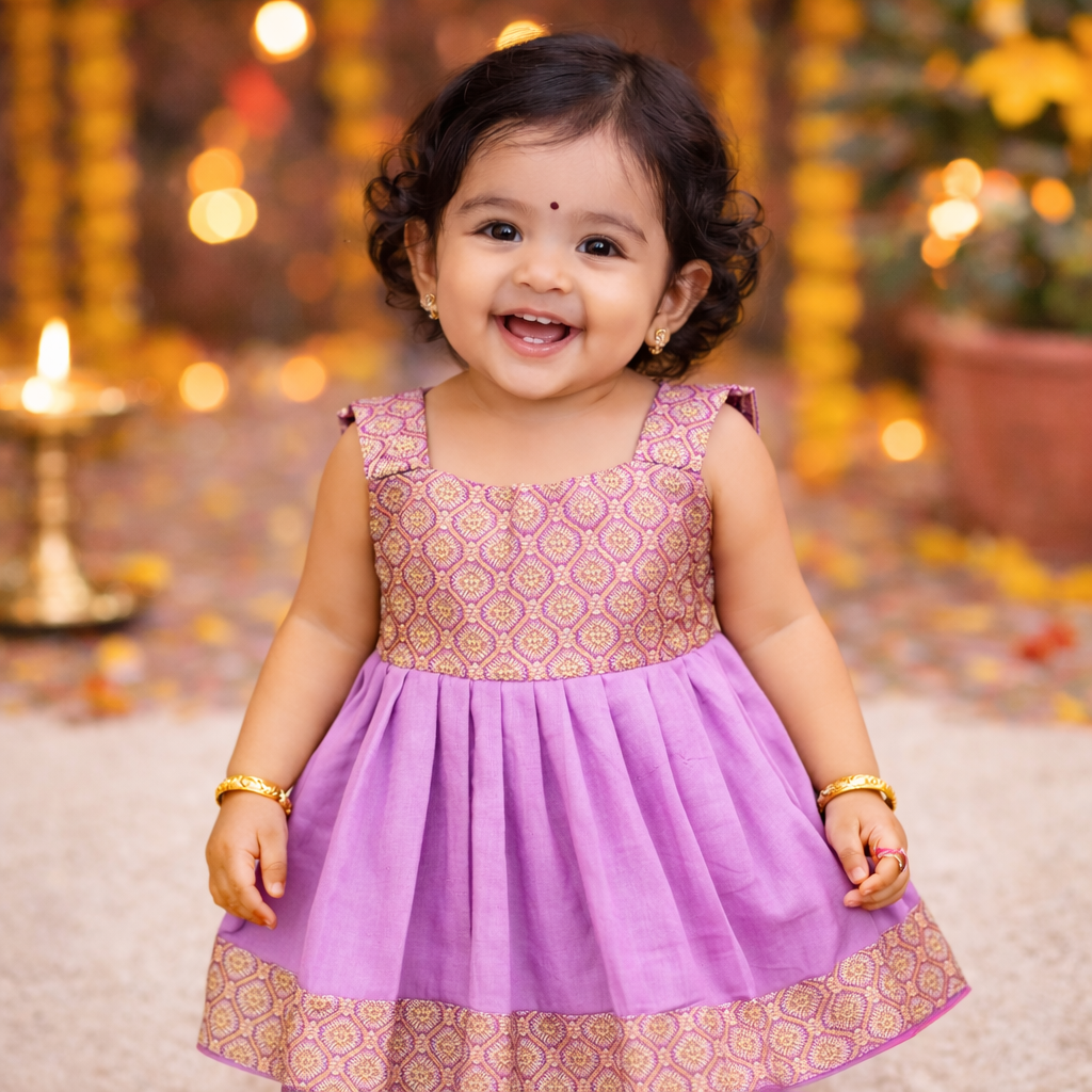 Ethnic frock - Lilac