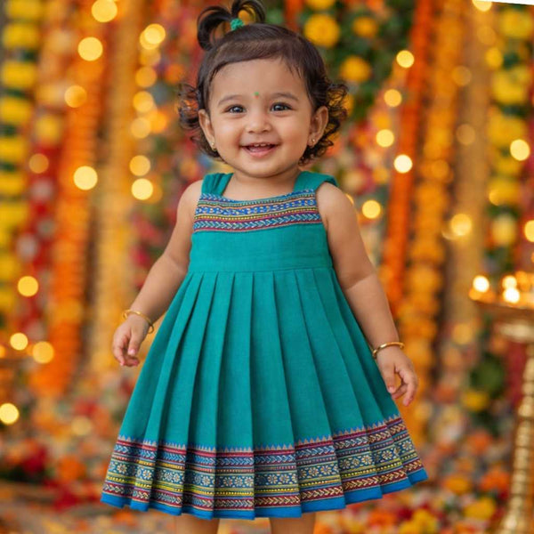 Ethnic frill frock 6-12M