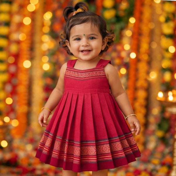 Ethnic frill frock 6-12M