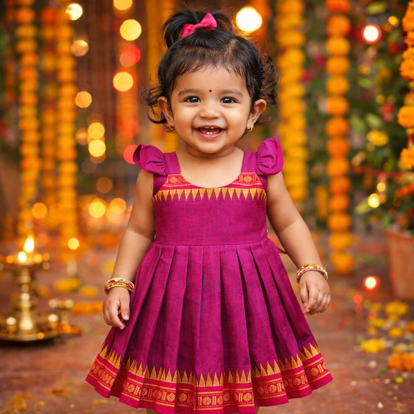 Ethnic frock - Burgundy