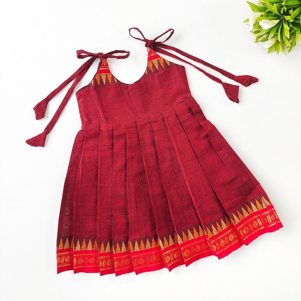 Ethnic frock knot type - Maroon