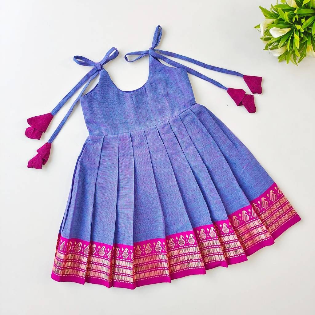 Ethnic frock knot type - Blue