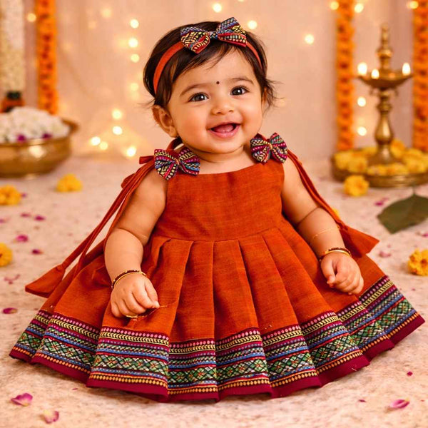 Ethnic frock 0-3M knot type