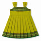 Ethnic Mangalgiri cotton Frock - Parrot Green