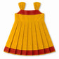 Ethnic Mangalgiri cotton Frock - enlighting Yellow